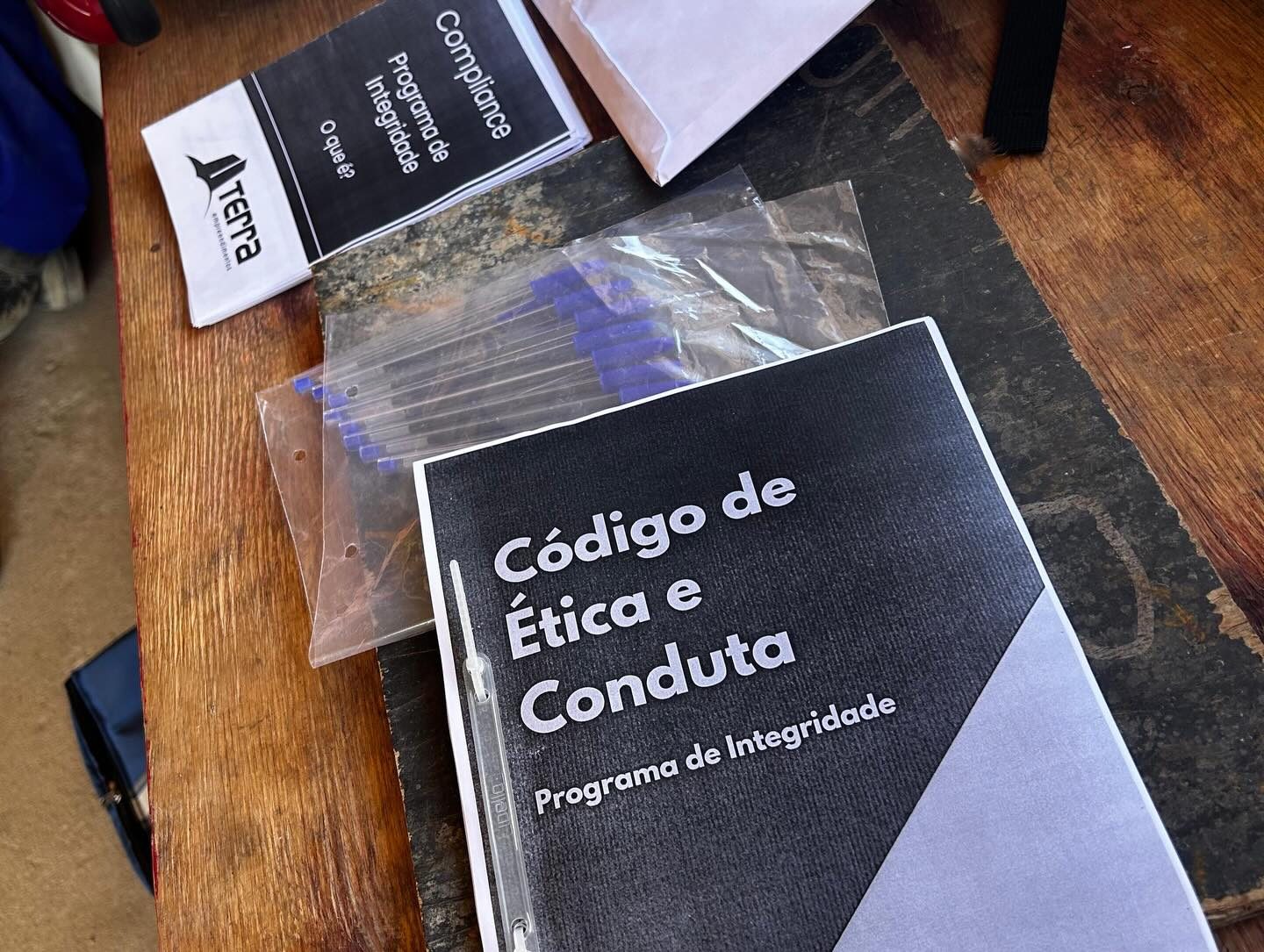 Código de Ética e Conduta entregue aos colaboradores